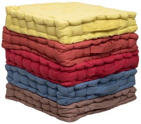 Μαξιλάρι Δαπέδου 40x40x8 581 31-Κίτρινο