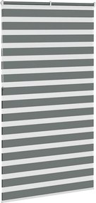 vidaXL Ζέβρα τυφλή Σκούρο Γκρι Πλάτος υφάσματος 120,9 εκ. Πολυεστέρας