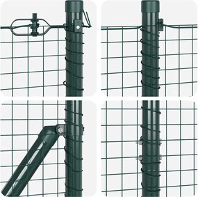 vidaXL Στύλος Περιφράξεων Πράσινο 50 x 1,4 μ (25 x 25 χιλ. δίχτυ)