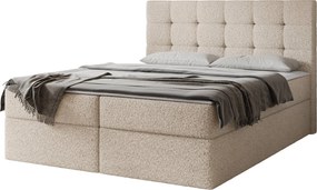 Επενδυμένο Κρεβάτι Luanda-Καφέ Ανοιχτό-140x200