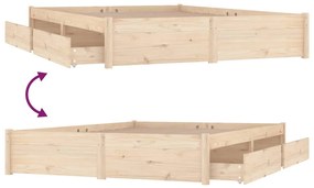 vidaXL Πλαίσιο Κρεβατιού Με Συρτάρια 135 x 190 εκ. Double