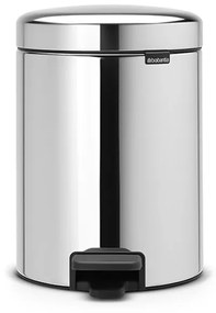 Brabantia 649010 Κάδος με πεντάλ 5L, Brilliant Steel