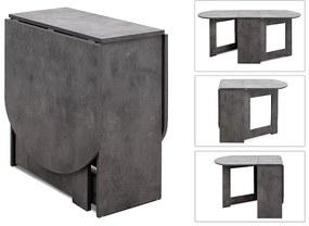 Τραπέζι Winslet Megapap επεκτεινόμενο χρώμα γκρι σκυροδέματος 34(63+63)x80x76εκ.