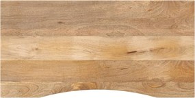 vidaXL Επιφάνεια Γραφείου Καμπύλη 120x60x2,5 εκ Μασίφ Ακατ. Μάνγκο