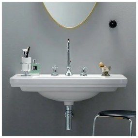 GSI Classic 8787 White Πορσελάνινος Extraglaze Νιπτήρας Μπάνιου Επίτοιχος Κρεμαστός 75x50 cm