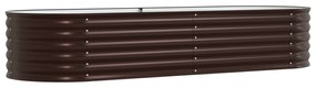 vidaXL Ψηλό κρεβάτι κήπου Καφέ 240x80x44 εκ. Γαλβανισμένο Ατσάλι