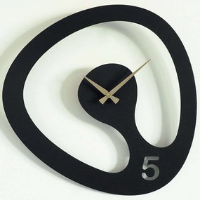 Ρολόι Τοίχου Amorph 507ATP1525 44x45cm Black-Gold Wallity Metal