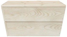 vidaXL Σαλόνι Κήπου από Παλέτες 6 τεμ. Ξύλο Ερυθρελάτης με Μαξιλάρια