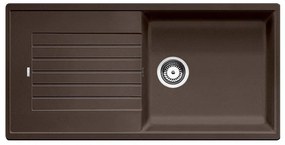 Blanco Zia XL 6 S Coffee SILGRANIT™ PuraDur™ Γρανιτένιος Νεροχύτης Ένθετος Αντιστρεφόμενος με 1 Γούρνα και ποδιά 100x50cm