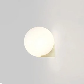 Arlight Απλίκα Γυάλινη 1xG-9 Φ15×W15.5xH16cm Λευκό-Χρυσό 0304201