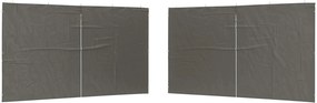 vidaXL Πλευρική Σκηνής Πάρτι 2 pcs Ανθρακί 400 x 195 εκ.
