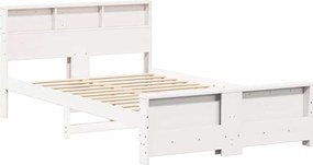 vidaXL Σκελετός Κρεβατιού Λευκό 140 x 190 cm Επεξεργασμένο ξύλο