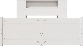 vidaXL Κρεβάτι Βιβλιοθήκη Χωρίς Στρώμα 120x200 εκ Μασίφ Ξύλο Πεύκο