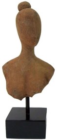 Διακοσμητικό Επιτραπέζιο Lafia I 312-000039 17,5x11,5x42cm Natural-Black Inart Metal,Wood