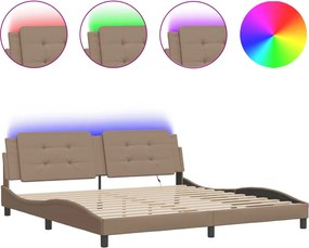 vidaXL Πλαίσιο Κρεβατιού με LED Χωρίς Στρώμα Zadar 200x200 εκ.