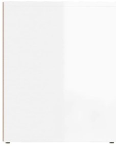 vidaXL Κομοδίνα Γυαλιστερό Λευκό 50 x 39 x 47 εκ.