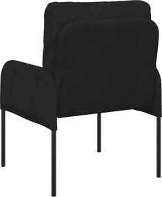 vidaXL Καναπέδες με μαξιλάρι 55cm Μαύρο Κόντρα πλακέ