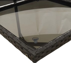 vidaXL Σετ Τραπεζαρίας Κήπου 5 Τεμαχίων Μαύρο Συνθ. Ρατάν με Μαξιλάρια