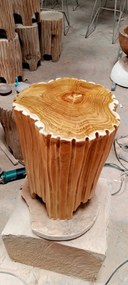 Σκαμπό Teak Carved 29x27x45cm