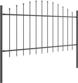 vidaXL Φράχτης Κήπου 7 pcs Γκρι 170 x 140 εκ