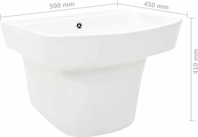 vidaXL Λεκάνη Λευκό 50 x 45 x 41 εκ. Γυαλιστερή Κεραμική