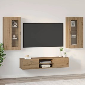 vidaXL Σετ επίπλου τηλεόρασης FLORIN 3 pcs Artisan Oak
