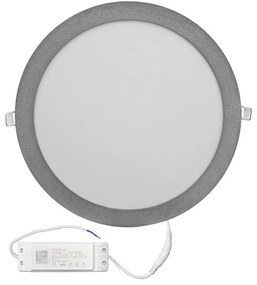 Φωτιστικό PL Χωνευτό 30W SMD Slim Ασημί 3000Κ 21-0301600 Lumen-21-0301600-Ασημί 21-0301600