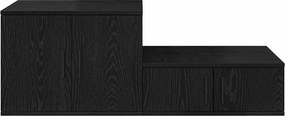 vidaXL Ντουλάπι αποθήκευσης 2 pcs Μαύρη Οξυά 127 x 41 x 40 εκ