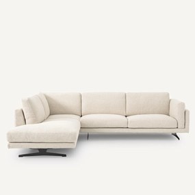 Γωνιακός καναπές με μπουκλέ ταπετσαρία, Cesar