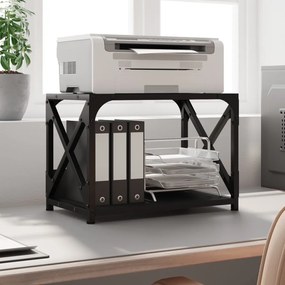 vidaXL Βάση Εκτυπωτή 2 Επιπέδων Μαύρη 44x26x31,5 εκ Επεξεργασμένο Ξύλο