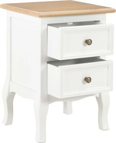 vidaXL Κομοδίνα 2 Τεμ. Λευκά 35 x 30 x 49 εκ. από MDF