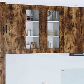 vidaXL Πάνελ πλυντηρίου πιάτων Kalmar 2 pcs Καπνιστό Δρύς