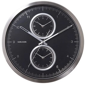 Ρολόι Τοίχου Multiple Time KA5508BK D.50cm Black Karlsson Aluminium