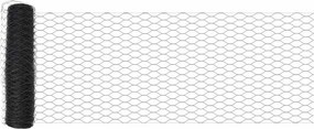 vidaXL Εξαγωνική Φράχτη με Στύλο 25 x 0,6 μ PVC-Επικαλυμμένο Ατσάλι