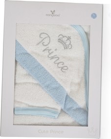 Baby towel Cute Prince 75/75 cm blue - 7594