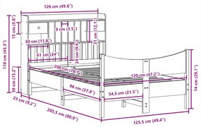 ΣΚΕΛΕΤΟΣ ΚΡΕΒ. ΧΩΡΙΣ ΣΤΡΩΜΑ ΚΑΦΕ ΚΕΡΙΟΥ 120X200 ΕΚ ΜΑΣΙΦ ΠΕΥΚΟ 3323382