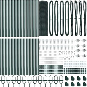 vidaXL Στύλος Περιφράξεων Πράσινο 100 x 1 μ (12 x 12 χιλ μesh)