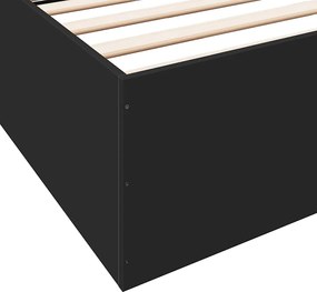 vidaXL Πλαίσιο Κρεβατιού Μαύρο 200x200 εκ. Επεξεργ. Ξύλο