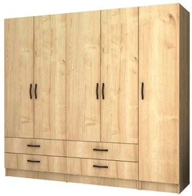 Ντουλάπα Πεντάφυλλη Ricardo 0257187 200x51,8x181cm Sonoma Πεντάφυλλη
