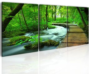 Πίνακας - Forest broadwalk - triptych 120x40