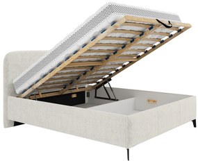 Επενδυμένο κρεβάτι Holly-Moustardi-140 x 200