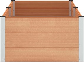 vidaXL Υπερυψωμένη Ζαρντινιέρα Καφέ 200 x 100 x 54 cm