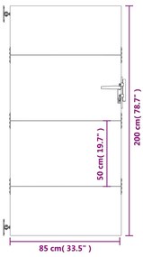 ΠΥΛΗ ΚΗΠΟΥ 85 X 200 ΕΚ. ΑΠΟ ΑΤΣΑΛΙ CORTEN 153261