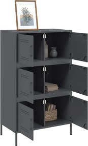 vidaXL Ντουλάπι Ανθρακί 68x39x113 εκ. από Ατσάλι