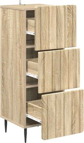 vidaXL Ντουλάπι με Συρτάρια 33 x 34,5 x 92 εκ. Επεξεργασμένο Ξύλο