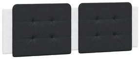 vidaXL Κρεβάτι με Στρώμα Μαύρο/Λευκό 160x200 εκ. από Συνθετικό Δέρμα