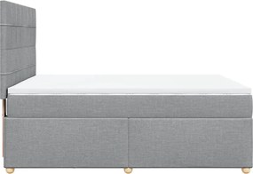 vidaXL Κρεβάτι Boxspring με Στρώμα Αν. Πράσινο 160x200εκ Υφασμάτινο