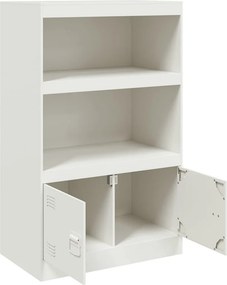 vidaXL Μπουφές Λευκός 67x39x107 εκ. από Ατσάλι