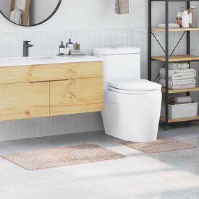 vidaXL Set Πατάκια Μπάνιου 2 Τεμαχίων  Κρεμ Πολυπροπυλένιο Αντιολισθητικό
