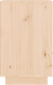 vidaXL Κομοδίνο Λευκό 40 x 34 x 55 εκ. από Μασίφ Ξύλο Πεύκου